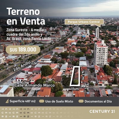 Terreno en Venta av Brasil 2do anillo