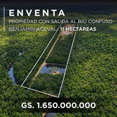 11 HECTÁREAS EN VENTA EN BENJAMÍN ACEVAL  PRESIDENTE HAYES