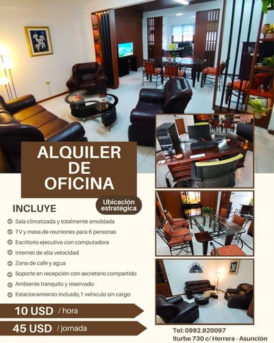 Elegante oficina finamente equipada