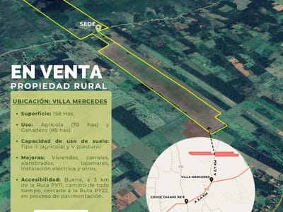 VENDO ESTANCIA AGRICOLA GANADERA EN SAN PEDRO