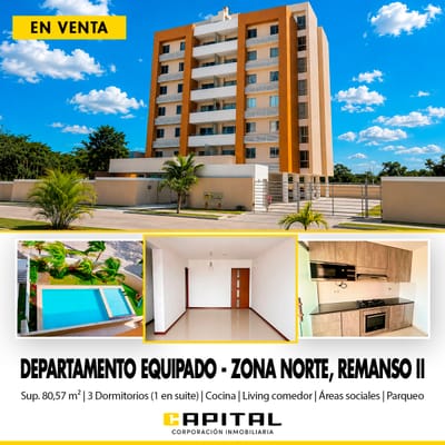 Departamento en venta zona el Remanso