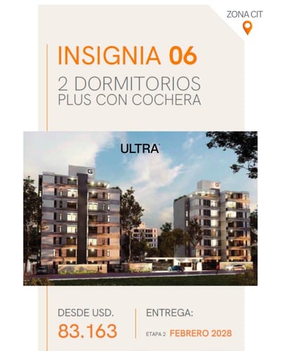 VENTA DE DEPARTAMENTO! INSIGNIA 06 · ZONA CIT