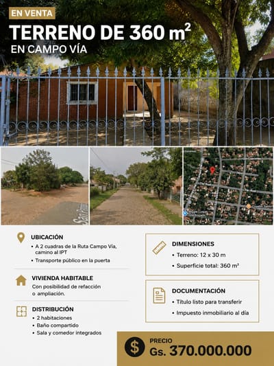 Terreno con casa en Laurelty Luque