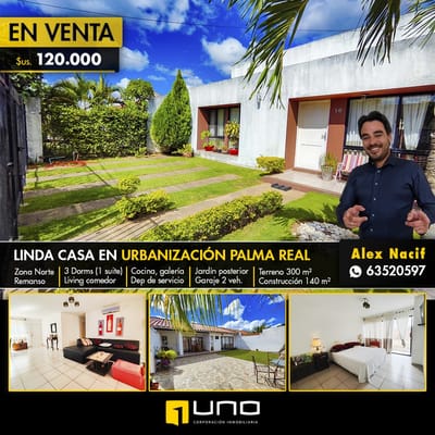 Venta de casa zona norte Remanso III, 9° Anillo 