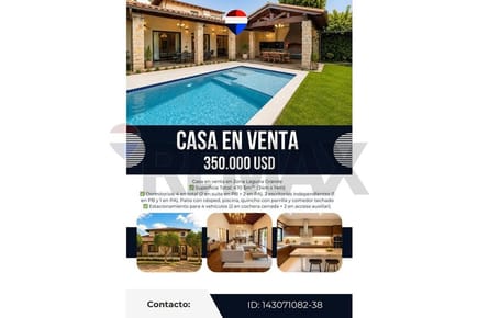 VENDO RESIDENCIA EN LAGUNA GRANDE 