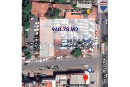 VENDO TERRENO SOBRE AV. MARISCAL LOPEZ