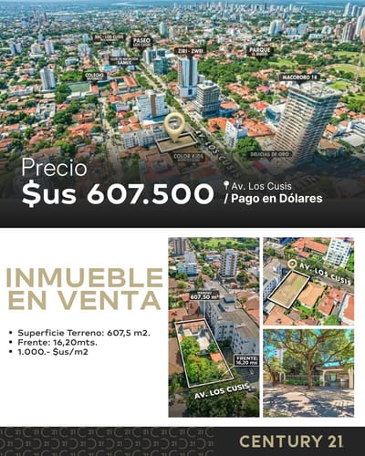 TERRENO EN VENTA SOBRE AV. LOS  CUSIS