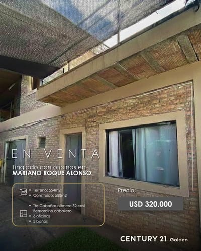 Amplio tinglado y depósito en venta en Mariano Roque Alonso con doble acceso