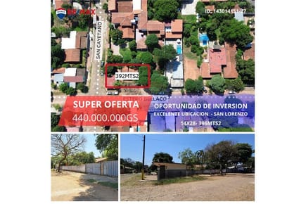 INVERSIÓN TERRENO San Lorenzo Barrio Fatima