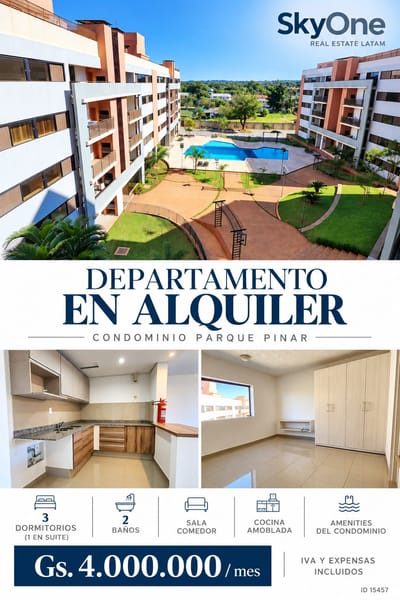 DEPARTAMENTO EN ALQUILER – CONDOMINIO PARQUE PINAR