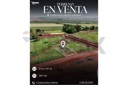Terreno Estratégico en Aurora Sub-Urbano!