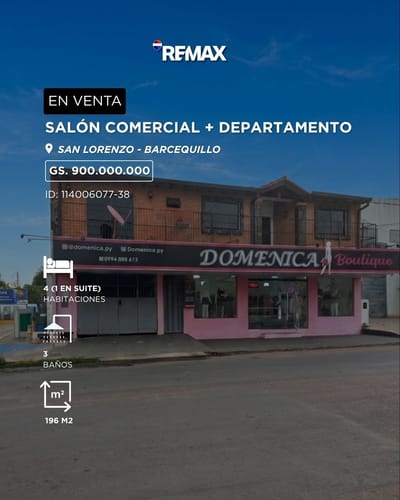 VENDO PROPIEDAD CON RENTA ACTIVA - San Lorenzo Barcequillo