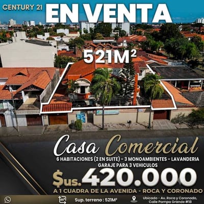 CASA EN ROCA Y CORONADO EN VENTA