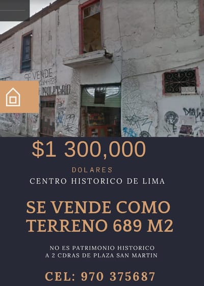 CENTRO HISTORICO VENTA TERRENO COMERCIAL 689
