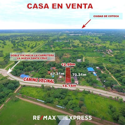 EN CARRETERA A COTOCA, ZONA MAPAIZO SE VENDE CASA CON ESPACIO COMERCIAL