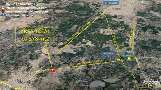  Terreno Carretera a Monsefu, Pasando La Estancia de 10378 m²