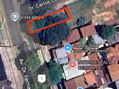 VENDO TERRENO 1.100M2 EN BO.VISTA ALEGRE ESPECTACULAR PARA DESARROLLO O PROYECTO