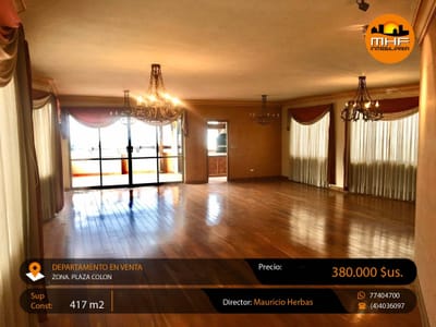AMPLIO Y CONFORTABLE PENTHOUSE ZONA PLAZA COLON
