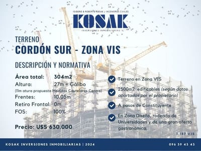 Terreno VIS en Cordón Sur