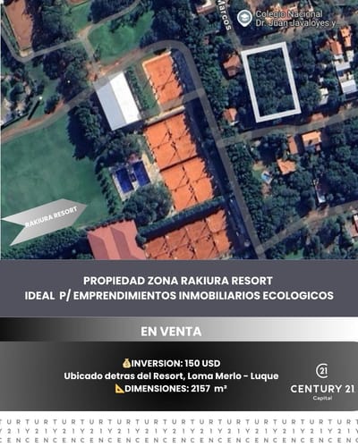 VENDO PROPIEDAD IDEAL P/EMPRENDIMIENTO - ZONA RAKIURA RESOR