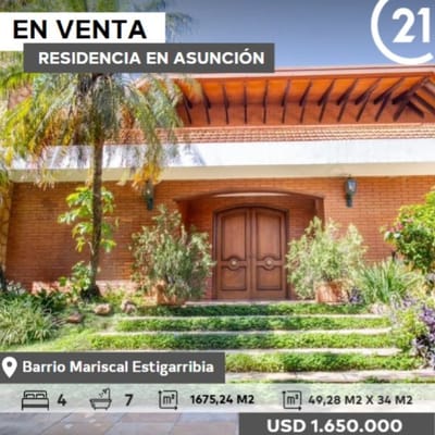 VENDO AMPLIA PROPIEDAD EN ESQUINA EN EL BARRIO MARISCAL ESTIGARRIBIA - ASUNCIÓN