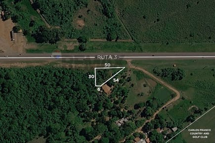 VENDO AMPLIO TERRENO S/ RUTA EN ARROYOS Y ESTEROS