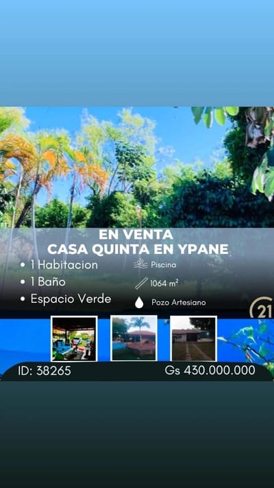 En Venta Casa Quinta En Ypane