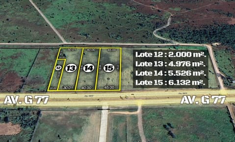 TERRENOS DESDE 4.000M2, AV. G77