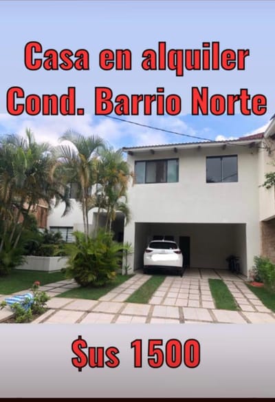 Hermosa casa en Alquiler en Condominio Barrio Norte