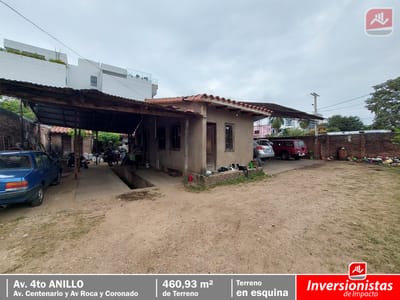 Terreno sobre esquina en Venta a una cuadra del 4to Anillo Av.Centenario