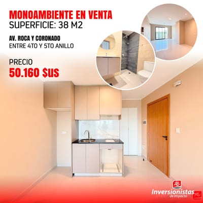 DEPARTAMENTO MONOAMBIENTE EN VENTA AV. ROCA Y CORONADO 