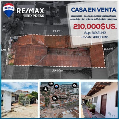 CASA EN VENTA - CALLE LUIS LAVADENZ - ZONA NORESTE