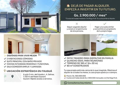 VENDO DUPLEX EN ITAUGUA 