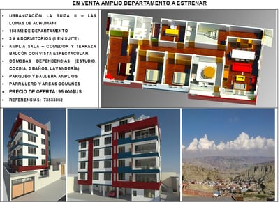 EN VENTA AMPLIO DEPARTAMENTO A ESTRENAR