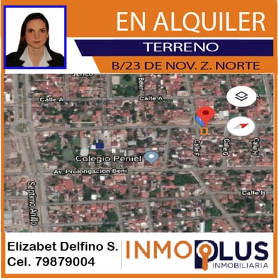 TERRENO EN ALQUILER ZONA NORTE 7mo. ANILLO