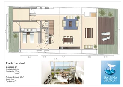 BALENA BIANCA II Apartamento Dúplex 3 Dormitorios, Punta Ballena