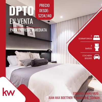 EN VENTA DPTO.A ESTRENAR DE 2 DORM EN LAS LOMAS