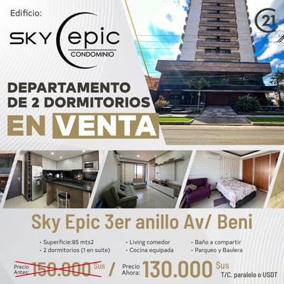 DEPARTAMENTO DE 2 DORMITORIOS EN VENTA