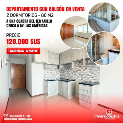  ÚLTIMO DEPARTAMENTO DE 2 DORMITORIOS PISO ALTO EN VENTA 