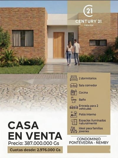 Casa en venta en Condominio Pontevedra Ñemby  Desde Gs 387 millones