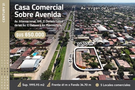 CASA COMERCIAL EN VENTA ZONA NORESTE  "EL DORADO"