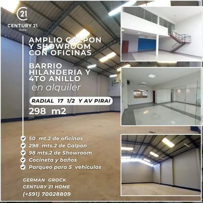 GALPON CON OFICINAS Y SHOWROOM ,AV 4TO ANILLO