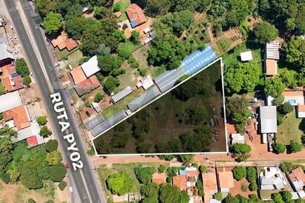 Vendo terreno comercial sobre ruta PY02 en Itauguá