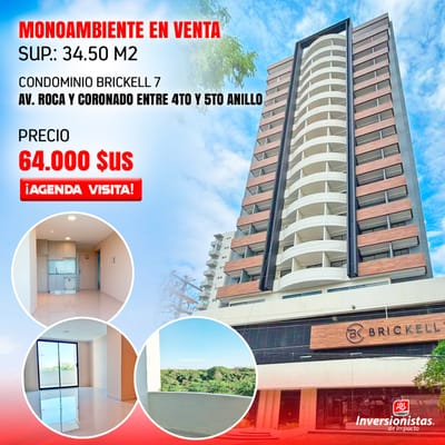 DEPARTAMENTO MONOAMBIENTE EN VENTA CONDOMINIO BRICKELL 7
