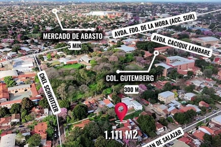 Vendo Terreno de Calle a Calle en 4 Mojones, Lambaré