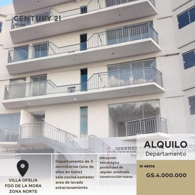 Alquilo Departamento En Fernando De La Mora