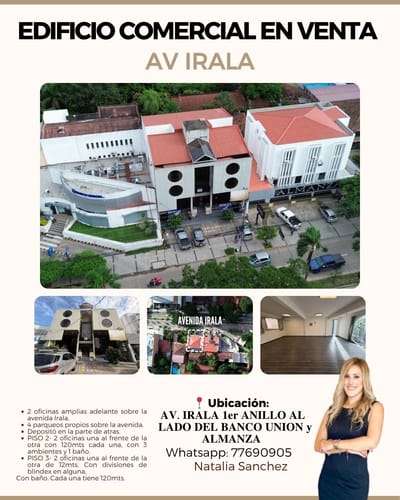 Edificio Comercial En Venta Sobre La Av. Irala 1er Anillo