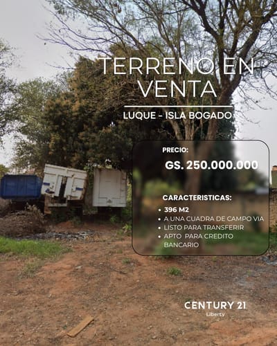 TERRENO EN VENTA – LUQUE, ISLA BOGADO!