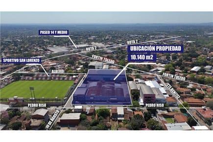 Propiedad Comercial de 10,140 M2 en San Lorenzo con Depósitos y Oficinas 