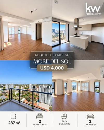 ALQUILO SEMI PISO EN MORE DEL SOL.